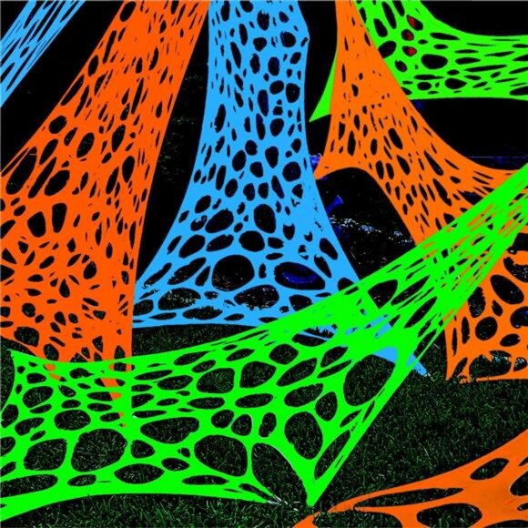 700 sqft Tri-Color Giant Durable Spider Web Halloween Decoration Outdoor - Picture 1 of 7